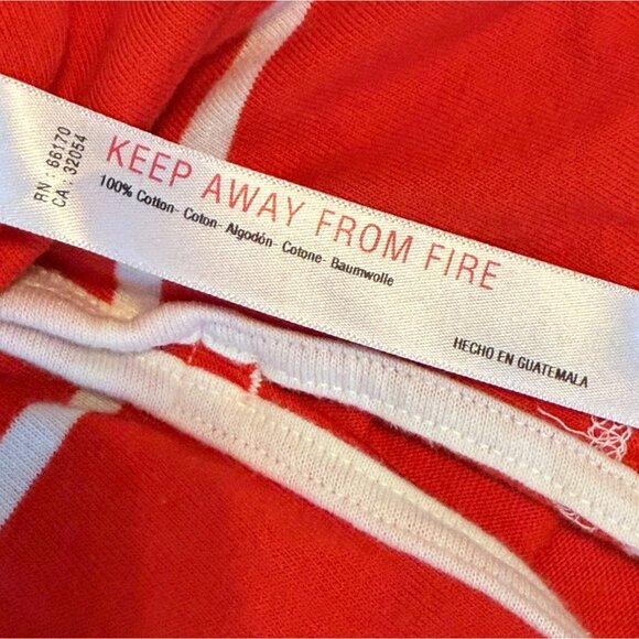 SMALL Free People All Star Orange Stripe Long Sleeve Jersey Knit Oversized Top - Picture 8 of 9